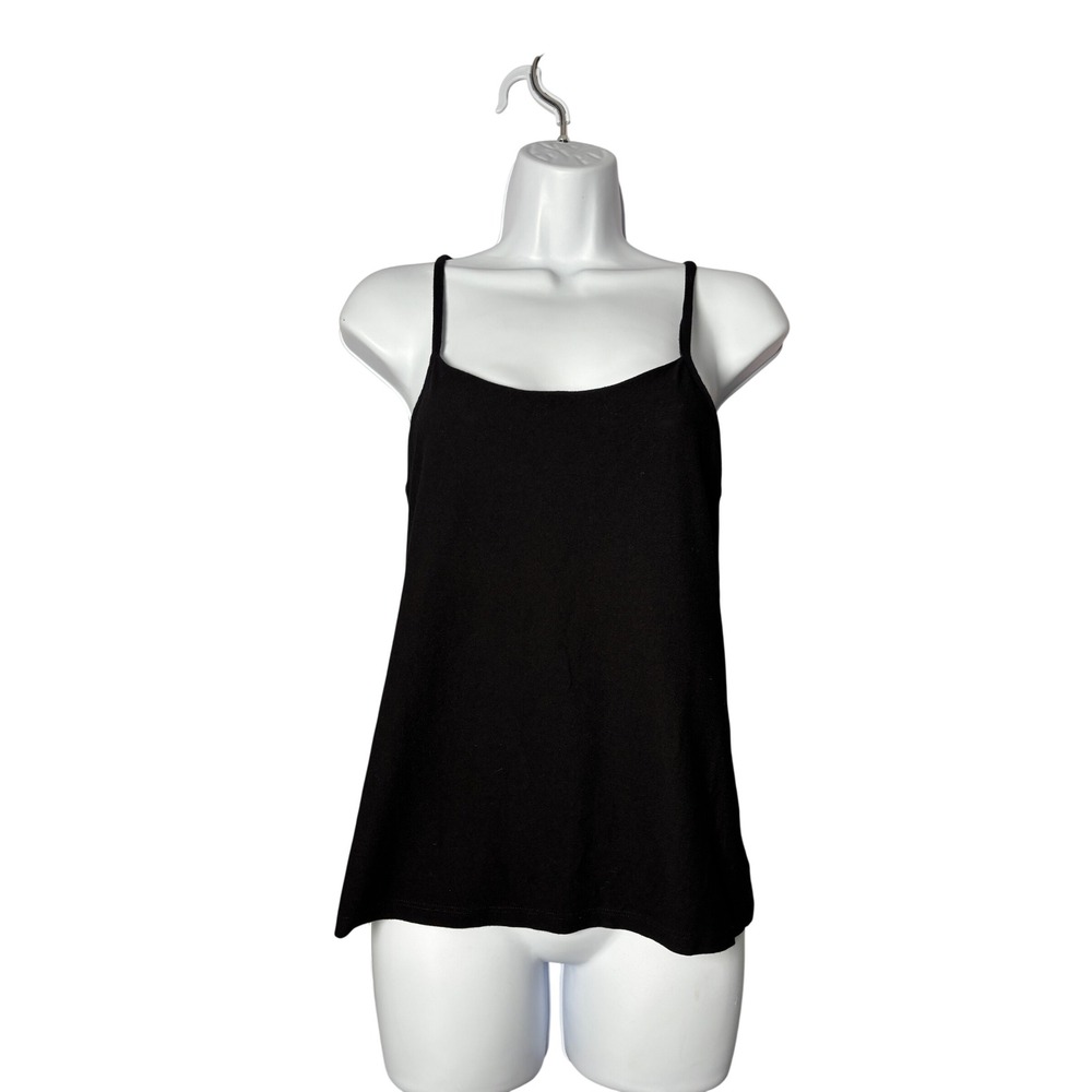 Eileen Fisher Womens Cami Small Black Crisscross Back Rayon Blend Minimalist